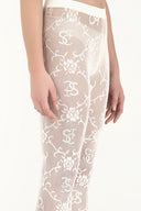 Ecru Laced leggings 40916