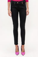 Black Slim fit cotton pants 40932