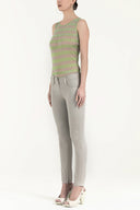 Gray Slim fit cotton pants 40932