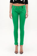 Green Slim fit cotton pants 40932
