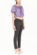 Anthracite Slim fit cotton pants 40932