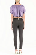 Anthracite Slim fit cotton pants 40932