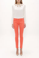 Coral Slim fit cotton pants 40932