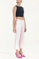 Pink Double colour straight cut pants 41012