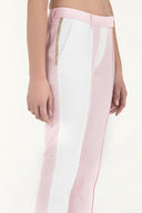 Pink Double colour straight cut pants 41012