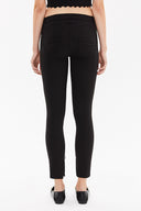 Black Elastic slim pit pants 41028