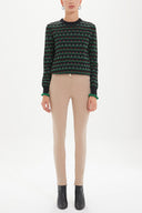 Camel Hair Elastic slim pit pants 41028