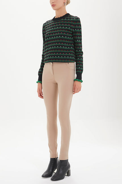 Likra Kumaş Dar Paça Pantolon 41028