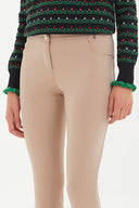 Camel Hair Elastic slim pit pants 41028