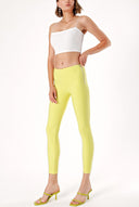 Yellow Slim fit trousers with zipper detail 41030