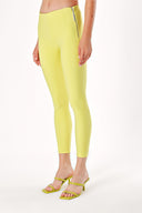 Yellow Slim fit trousers with zipper detail 41030