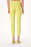 Yellow Slim fit trousers with zipper detail 41030