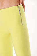 Yellow Slim fit trousers with zipper detail 41030