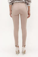 Beige Zipped  cuff legging pants 41060