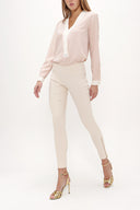 Ecru Zipped  cuff legging pants 41060