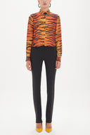 Black Straight cut slim fit Pants 41073