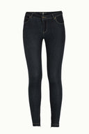 Navy Blue Zipped slim fit denim Pants 41501