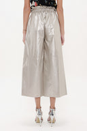 Camel Hair Elastic waist wide cut pants 41510