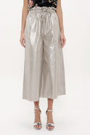 Camel Hair Elastic waist wide cut pants 41510