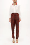 Cinnamon Elastic faux leather pants 41515