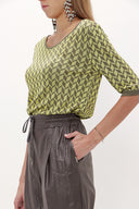 Anthracite Elastic faux leather pants 41515