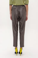 Anthracite Elastic faux leather pants 41515