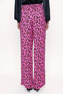 Pink Elastic waist wide cut trousers 41609