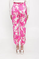 Pink Wide leg trousers with elastic waist 41614
