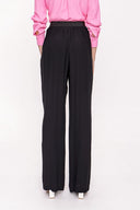 Black Elactic belted pants 41615