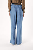 Blue Elactic belted pants 41615