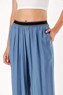Blue Elactic belted pants 41615