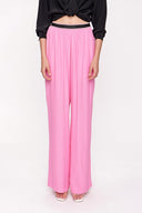 Pink Elactic belted pants 41615