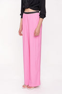 Pink Elactic belted pants 41615