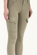Khaki Cargo skinny denim Pants 41105