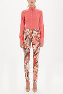 Patterned Printed skinny leg pants 41113
