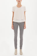 Brown Striped Slim fit pants 41163