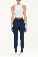 Navy Blue Woven  leggings 41164