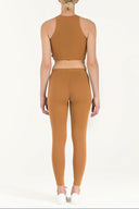 Mustard Woven  leggings 41164