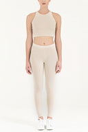 Beige Woven  leggings 41164