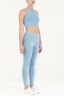 Light Blue Woven  leggings 41164