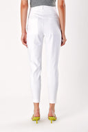White Pleated skinny pants 41175