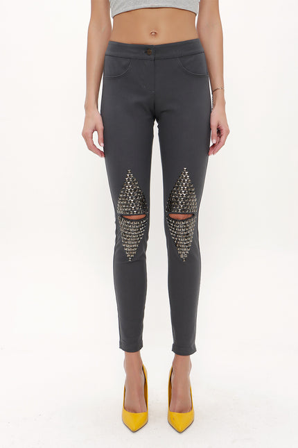 Metal Yapıştırmalı Cep Pantolon 41242