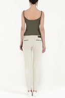 Stone Metal detail  pocket pants 41242
