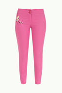 Pink Embroidered Slim fit pants 41248