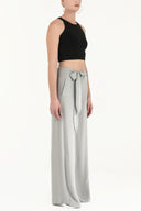 Gray Patterned wide cut Pants viscose Pants 41250