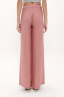 Salmon Patterned wide cut Pants viscose Pants 41250