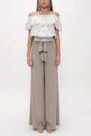 Mink Patterned wide cut Pants viscose Pants 41250