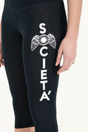 Navy Blue Logo printed leggings  41252