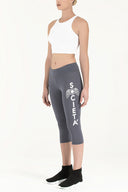Gray Logo printed leggings  41252