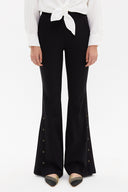 Black High waist flare leg Pants 41259